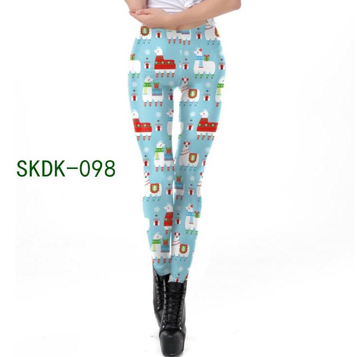 11色 クリスマスコスプレパンツ レディースタイツレギンス ゾンビ仮装 変装 弾力レギンスパンツ ヨガパンツ ストッキングストレッチパンツハイウエスト レギン - 画像 (4)