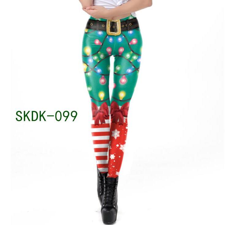 11色 クリスマスコスプレパンツ レディースタイツレギンス ゾンビ仮装 変装 弾力レギンスパンツ ヨガパンツ ストッキングストレッチパンツハイウエスト レギン - 画像 (5)