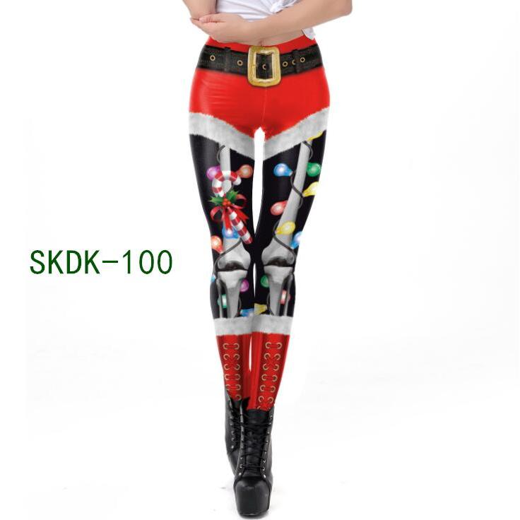 11色 クリスマスコスプレパンツ レディースタイツレギンス ゾンビ仮装 変装 弾力レギンスパンツ ヨガパンツ ストッキングストレッチパンツハイウエスト レギン - 画像 (6)