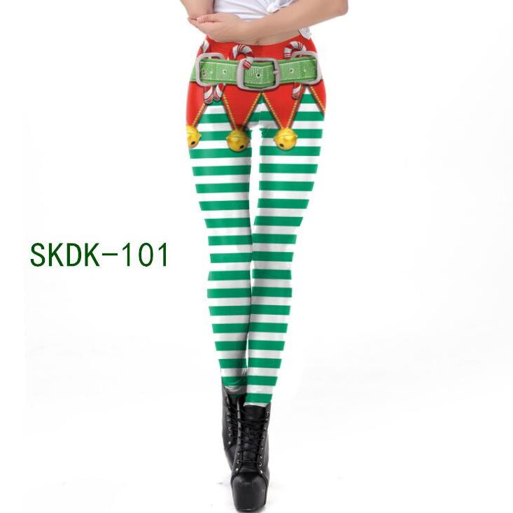 11色 クリスマスコスプレパンツ レディースタイツレギンス ゾンビ仮装 変装 弾力レギンスパンツ ヨガパンツ ストッキングストレッチパンツハイウエスト レギン - 画像 (7)