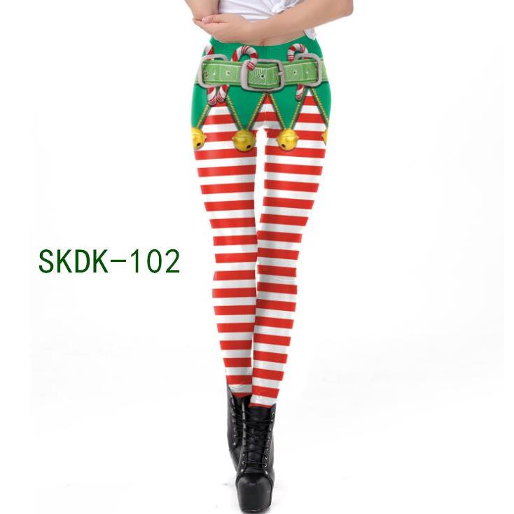 11色 クリスマスコスプレパンツ レディースタイツレギンス ゾンビ仮装 変装 弾力レギンスパンツ ヨガパンツ ストッキングストレッチパンツハイウエスト レギン - 画像 (8)