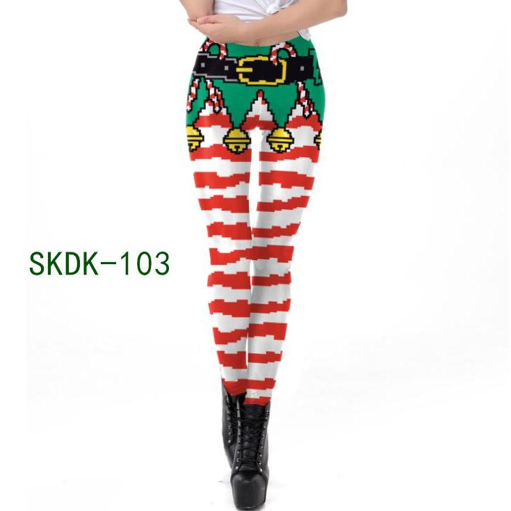 11色 クリスマスコスプレパンツ レディースタイツレギンス ゾンビ仮装 変装 弾力レギンスパンツ ヨガパンツ ストッキングストレッチパンツハイウエスト レギン - 画像 (9)