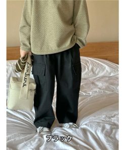 カーゴパンツ 仲良し 兄妹お揃い  男の子 女の子 かわいい パンツ ズボン カーキグリーン ブラック ベージュ 韓国子供服 ペアルック 兄弟 姉妹 旅行 こども 可愛
