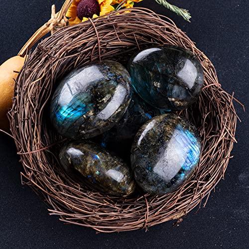 UU UNIHOM 天然ラブラドライト プラムストーン ジェムストーン 不規則な研磨 ウォーリーストーン 1.5インチ-2.7インチ - 画像 (3)