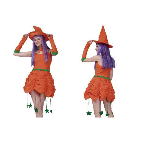 clearstone パンプキンガールウィッチ|ハロウィン 魔女 コスチューム レディース オレンジ×ブラック
