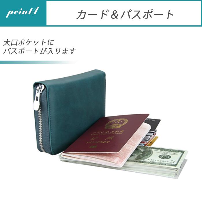 カードケース 本革 大容量 メンズ レディース じゃばら スキミング防止 縦入れ パスポートケース 磁気防止 - 画像 (4)
