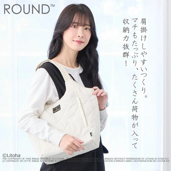 ROOTOTE ルートート トートバッグ 新作 2025 ショルダーバッグ パルーティ 撥水 ラウンド キルト キルティング 肩掛け 軽量 3674 - 画像 (2)