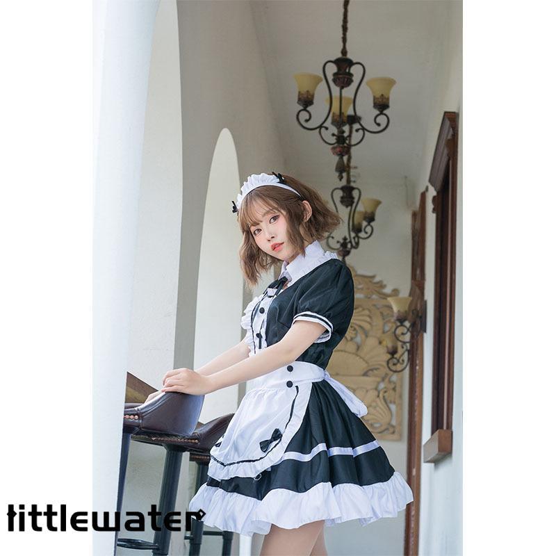 衣装メイド服 コスプレ 魔女 メイド コスプレコスチューム 女王 巫女仮装 ロングワンピース レディース ドレス レース 可愛い パーティー - 画像 (4)