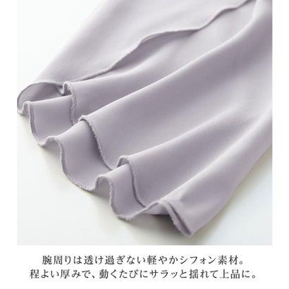 alotta アロッタ Alotta 華やかラメレースチューリップ袖ワンピース (ブルー) - 画像 (7)