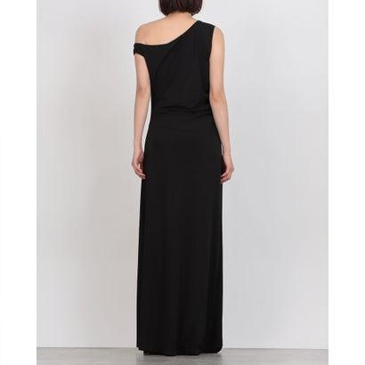 DENNY ROSE デニーローズ アシメショルダーストレッチジャージーロングドレス (BLACK) - 画像 (3)