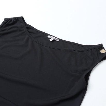 DENNY ROSE デニーローズ アシメショルダーストレッチジャージーロングドレス (BLACK) - 画像 (4)