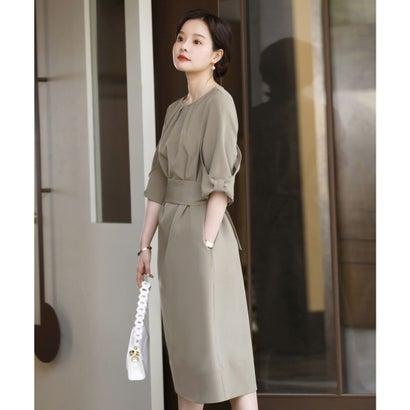 DRESS+ ドレスプラス コクーンワンピースドレス (モカ) - 画像 (2)