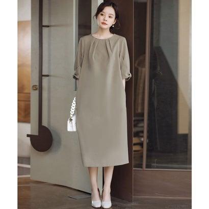 DRESS+ ドレスプラス コクーンワンピースドレス (モカ) - 画像 (4)