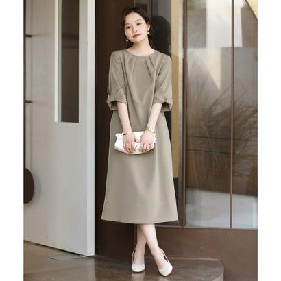 DRESS+ ドレスプラス コクーンワンピースドレス (モカ) - 画像 (5)