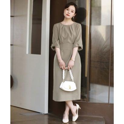 DRESS+ ドレスプラス コクーンワンピースドレス (モカ) - 画像 (9)