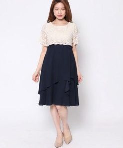 Genet Vivien ジュネビビアン レースワンピース （ボルドー）