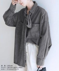 レカ reca オーバーサイズデニムシャツジャケット（p245361・p246632・p245361set） （ケミカルブラック）