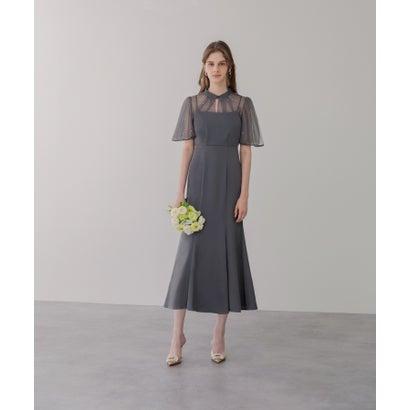 レジャ Leja パールパイピングボレロ付き2wayマーメイドフレアロングドレス美脚効果結婚式 パーティードレス 成人式 20代 30代 40代 (B