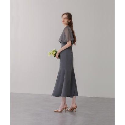 レジャ Leja パールパイピングボレロ付き2wayマーメイドフレアロングドレス美脚効果結婚式 パーティードレス 成人式 20代 30代 40代 (B - 画像 (3)