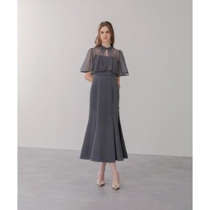 レジャ Leja パールパイピングボレロ付き2wayマーメイドフレアロングドレス美脚効果結婚式 パーティードレス 成人式 20代 30代 40代 (B - 画像 (4)