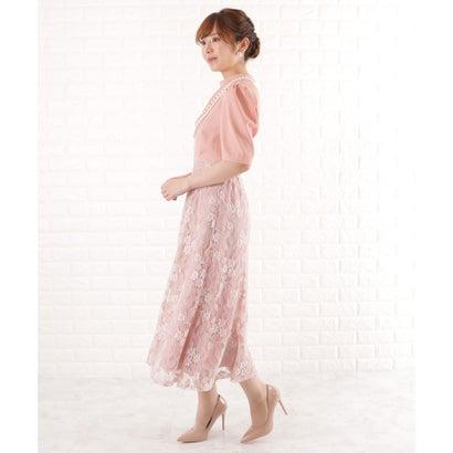 レースレディース Lace Ladies ドッキングレースワンピースドレス (ピンク) - 画像 (2)