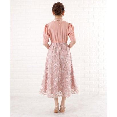 レースレディース Lace Ladies ドッキングレースワンピースドレス (ピンク) - 画像 (3)