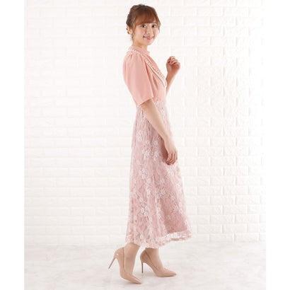レースレディース Lace Ladies ドッキングレースワンピースドレス (ピンク) - 画像 (4)