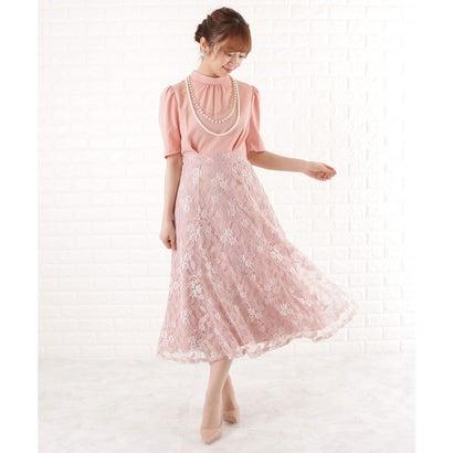 レースレディース Lace Ladies ドッキングレースワンピースドレス (ピンク) - 画像 (6)