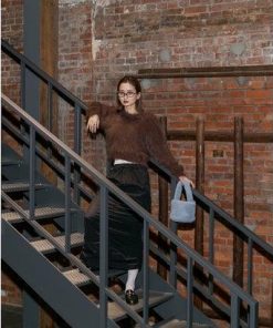 アドティエ ad thie 【2024AW新作】ふんわりシャギー ニットプルオーバー （ブラック）