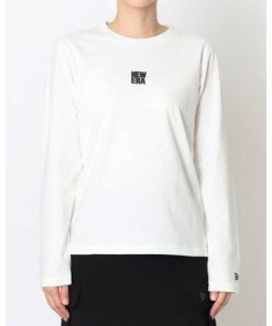 NEW ERA ニューエラ レディース 長袖Tシャツ WS LS COTTON BASIC TEE WHI 14674703 （ホワイト）