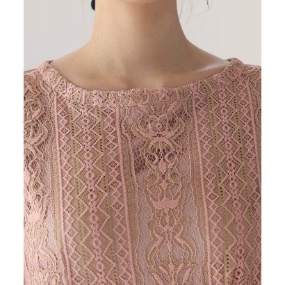 PourVous プールヴー 結婚式ワンピースドレススカラップ袖あり&ミモレ丈大きいサイズフォーマル パーティードレス 20代 30代 40代 (ミン - 画像 (6)