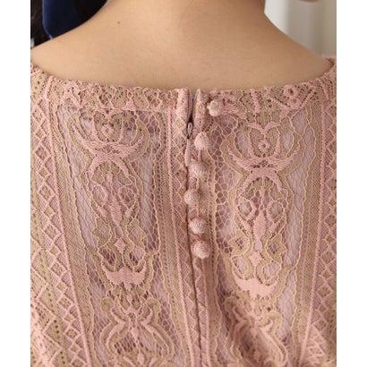 PourVous プールヴー 結婚式ワンピースドレススカラップ袖あり&ミモレ丈大きいサイズフォーマル パーティードレス 20代 30代 40代 (ミン - 画像 (8)