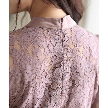 PourVous プールヴー 結婚式パーティードレスロングと七分袖フィッシュテールセレモニーフォーマル ワンピース 20代 30代 40代 (ダークピ - 画像 (3)