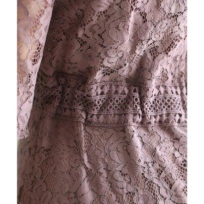 PourVous プールヴー 結婚式パーティードレスロングと七分袖フィッシュテールセレモニーフォーマル ワンピース 20代 30代 40代 (ダークピ - 画像 (4)