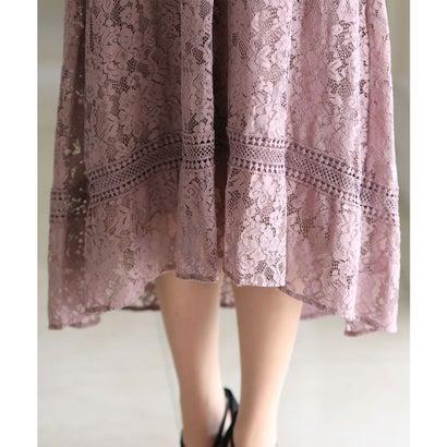 PourVous プールヴー 結婚式パーティードレスロングと七分袖フィッシュテールセレモニーフォーマル ワンピース 20代 30代 40代 (ダークピ - 画像 (5)