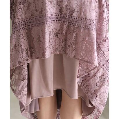 PourVous プールヴー 結婚式パーティードレスロングと七分袖フィッシュテールセレモニーフォーマル ワンピース 20代 30代 40代 (ダークピ - 画像 (6)