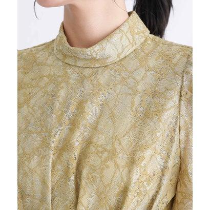 PourVous プールヴー ミモレ丈&七分袖フォーマルハイネックお呼ばれ結婚式パーティードレス ワンピース 20代 30代 40代 (グレー) - 画像 (6)