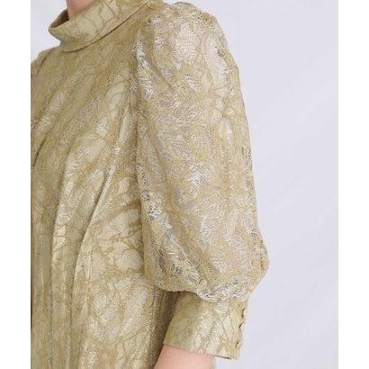 PourVous プールヴー ミモレ丈&七分袖フォーマルハイネックお呼ばれ結婚式パーティードレス ワンピース 20代 30代 40代 (グレー) - 画像 (7)