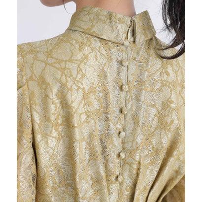 PourVous プールヴー ミモレ丈&七分袖フォーマルハイネックお呼ばれ結婚式パーティードレス ワンピース 20代 30代 40代 (グレー) - 画像 (8)