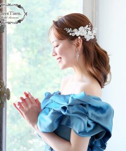 ヘッドドレス 小枝ヘッドドレス 小枝アクセサリー 花嫁 結婚式 ビジュー ウェディング ウエディング ブライダル プレシャスフラワー