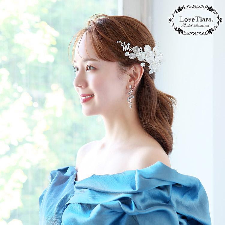 ヘッドドレス 小枝ヘッドドレス 小枝アクセサリー 花嫁 結婚式 ビジュー ウェディング ウエディング ブライダル プレシャスフラワー - 画像 (4)