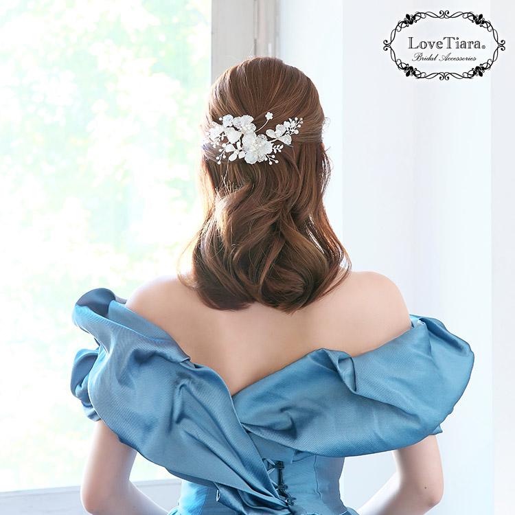 ヘッドドレス 小枝ヘッドドレス 小枝アクセサリー 花嫁 結婚式 ビジュー ウェディング ウエディング ブライダル プレシャスフラワー - 画像 (6)