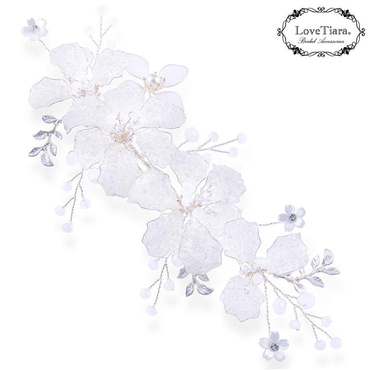 ヘッドドレス 小枝ヘッドドレス 小枝アクセサリー 花嫁 結婚式 ビジュー ウェディング ウエディング ブライダル プレシャスフラワー - 画像 (8)