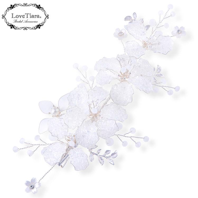 ヘッドドレス 小枝ヘッドドレス 小枝アクセサリー 花嫁 結婚式 ビジュー ウェディング ウエディング ブライダル プレシャスフラワー - 画像 (9)