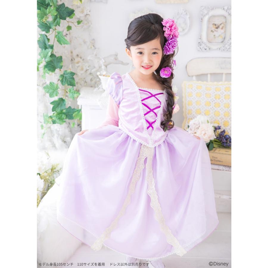 ディズニープリンセス リトルプリンセスルーム ディズニーコレクション ラプンツェル ドレス コスチューム 子供 キッズ お姫様 - 画像 (2)