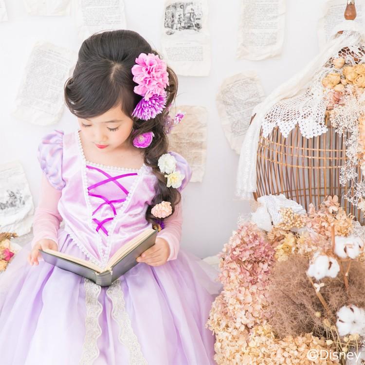 ディズニープリンセス リトルプリンセスルーム ディズニーコレクション ラプンツェル ドレス コスチューム 子供 キッズ お姫様 - 画像 (3)