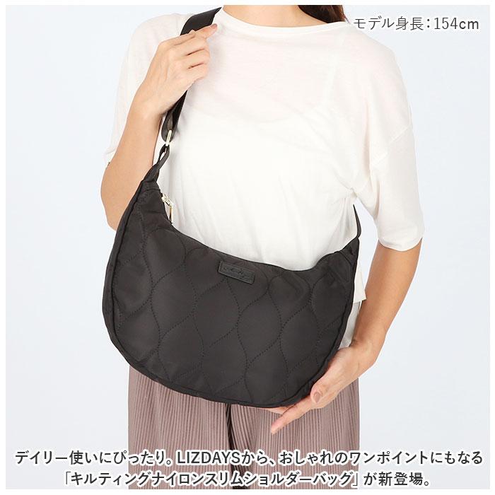 ☆ ブラック LIZDAYS キルティングナイロンスリムショルダーバッグ リズデイズ ショルダーバッグ lz70510 ショルダーバック - 画像 (3)