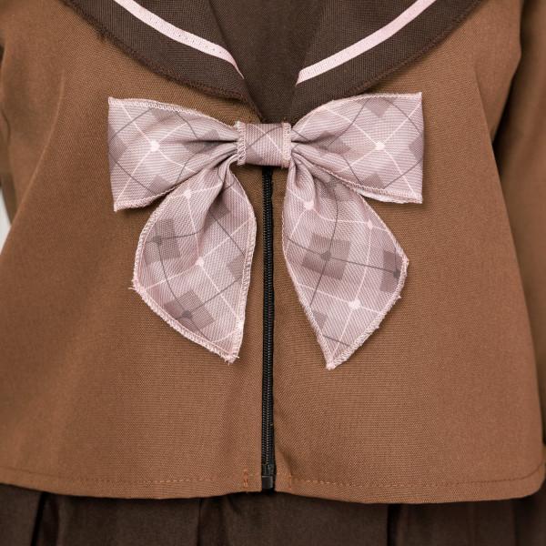チョコレートセーラー セーラー服 制服 コスプレ 衣装 バレンタイン ハロウィン 仮装 ミニスカート ブラウン 大人用 - 画像 (6)