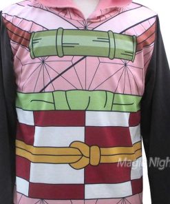 奉仕品 竈門禰豆子 フード付きパーカー 大人用 鬼滅の刃 ねずこ 長袖 スウェット ピンク ブラック 返品不可