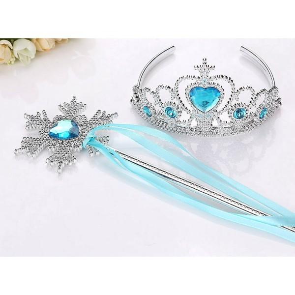 白 エルサ ドレス キッズ アナと雪の女王 子供 用 半袖 ハロウィン 衣装 コスチューム コスプレ プリンセス 女の子 誕生日 プレゼント 100 110 120 130 140 cm - 画像 (9)